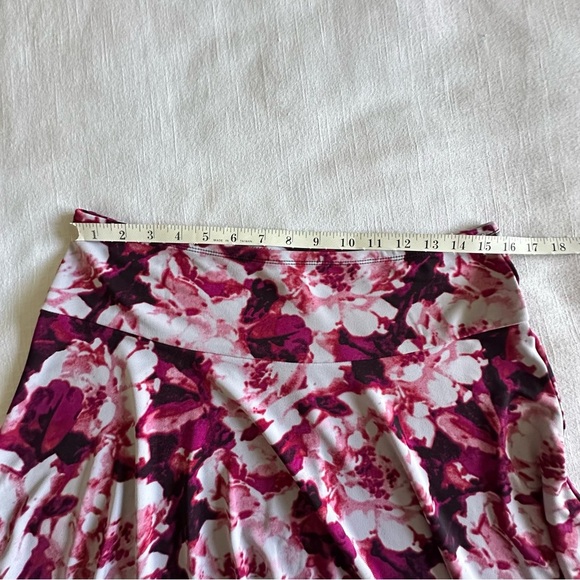East 5th Skirt Womens L Pink Floral Midi Stretch Cottagecore Whimsy Flowy Boho - Picture 5 of 9